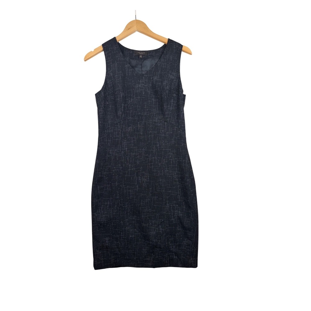 The Limited Tweed Sleeveless‎ Side Zipper Dress size 4 Black/White